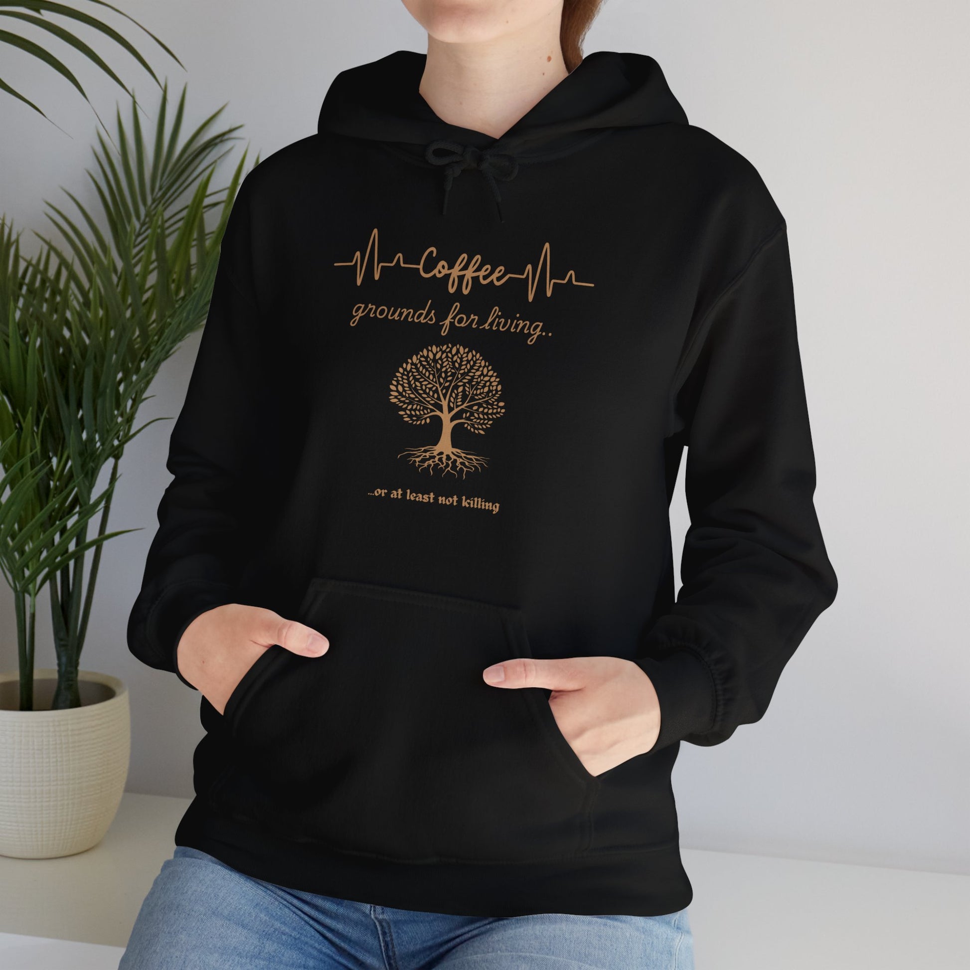 Grounds for living - Coffee Lover's Heavy Blend Hoodie | Cozy Gift for Him or Her | Perfect for Coffee Enthusiasts