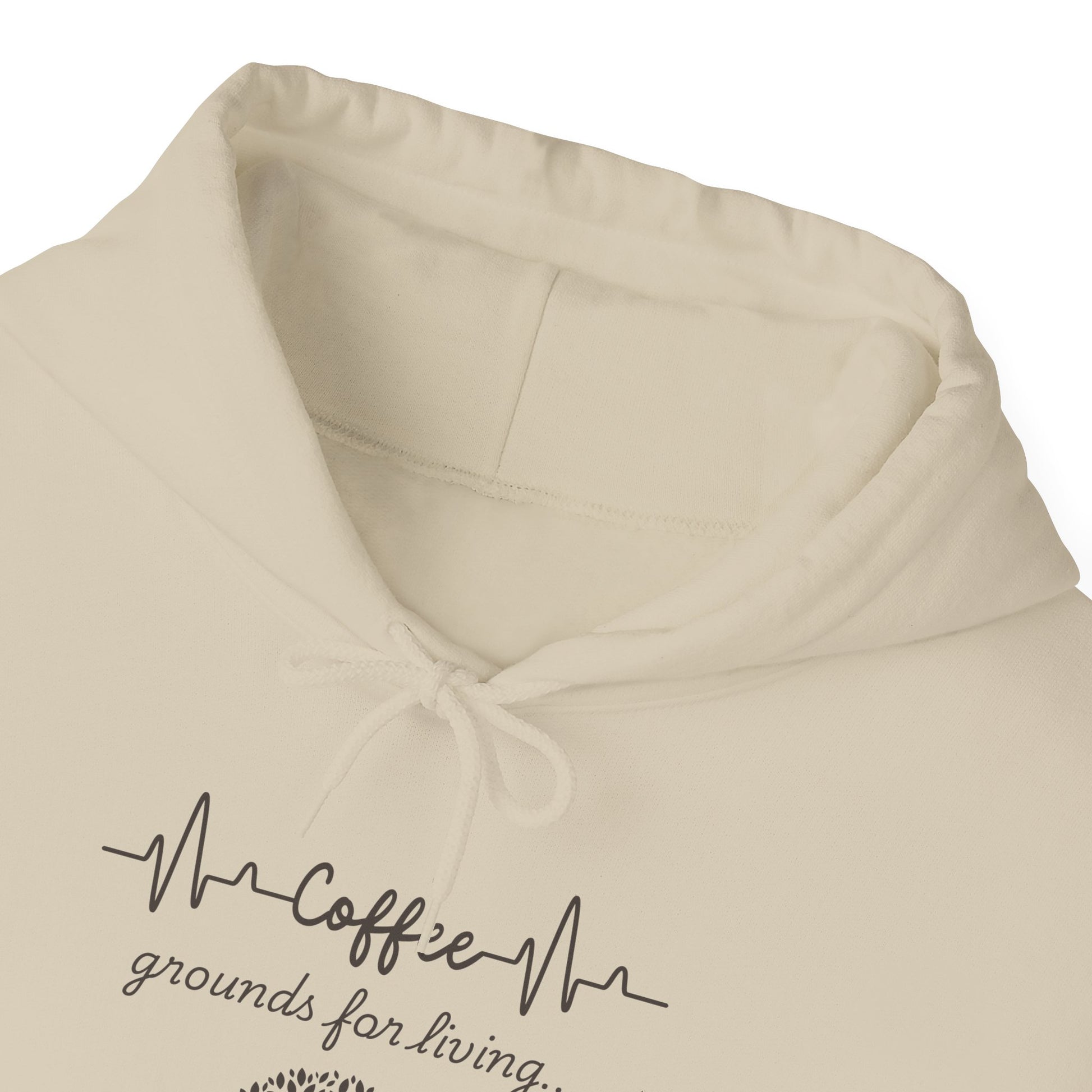 Grounds for living - Coffee Lover's Heavy Blend Hoodie | Cozy Gift for Him or Her | Perfect for Coffee Enthusiasts