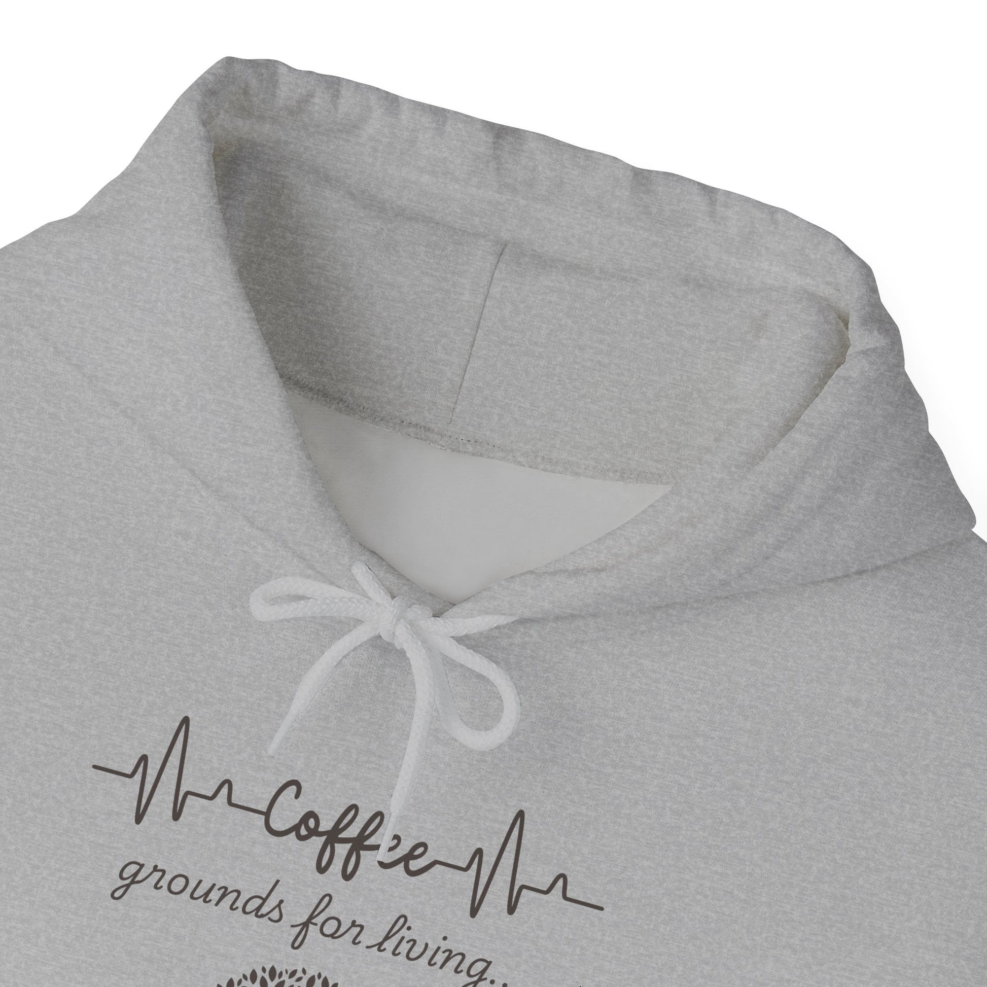 Grounds for living - Coffee Lover's Heavy Blend Hoodie | Cozy Gift for Him or Her | Perfect for Coffee Enthusiasts
