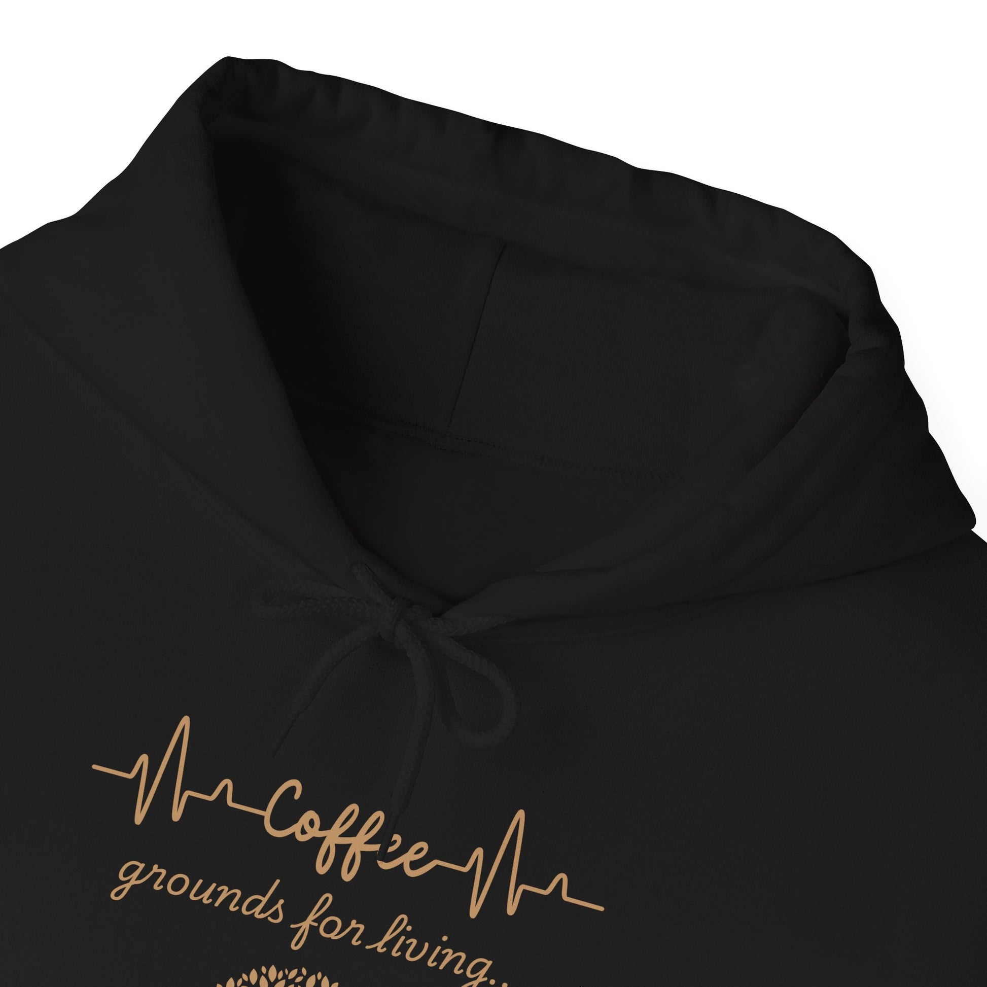 Grounds for living - Coffee Lover's Heavy Blend Hoodie | Cozy Gift for Him or Her | Perfect for Coffee Enthusiasts